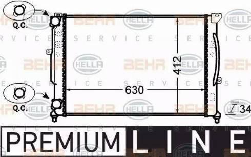 BEHR HELLA Service 8MK 376 766-351 - Radiateur, refroidissement du moteur cwaw.fr