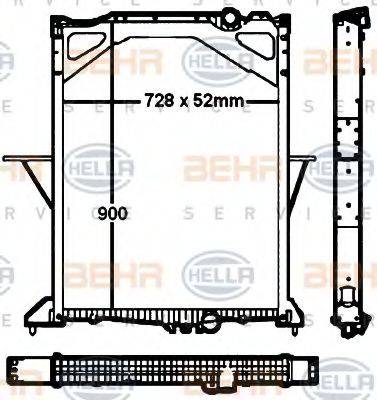 BEHR HELLA Service 8MK 376 760-441 - Radiateur, refroidissement du moteur cwaw.fr