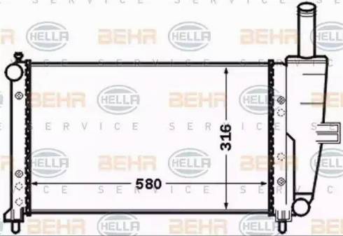 BEHR HELLA Service 8MK 376 767-611 - Radiateur, refroidissement du moteur cwaw.fr