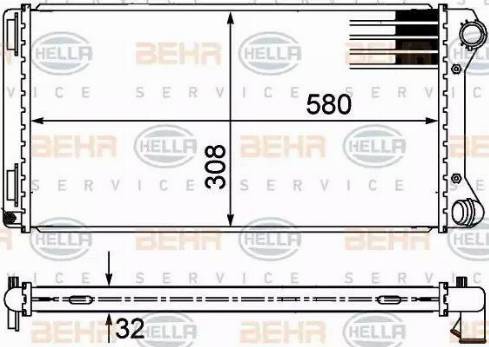 BEHR HELLA Service 8MK 376 767-631 - Radiateur, refroidissement du moteur cwaw.fr