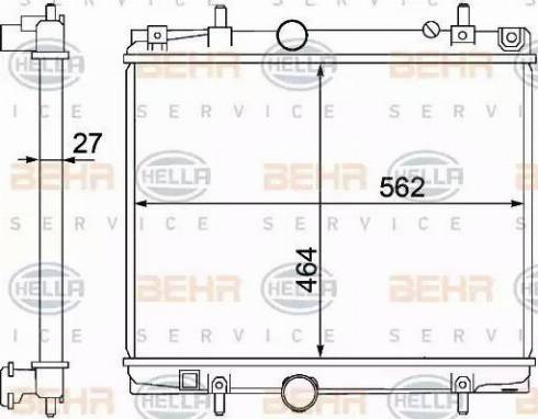 BEHR HELLA Service 8MK 376 767-141 - Radiateur, refroidissement du moteur cwaw.fr