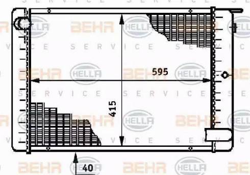 BEHR HELLA Service 8MK 376 709-011 - Radiateur, refroidissement du moteur cwaw.fr