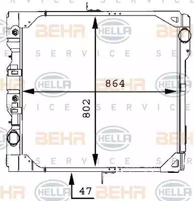 BEHR HELLA Service 8MK 376 709-331 - Radiateur, refroidissement du moteur cwaw.fr