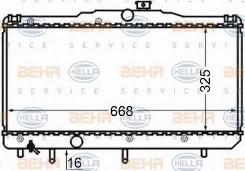 BEHR HELLA Service 8MK 376 704-554 - Radiateur, refroidissement du moteur cwaw.fr