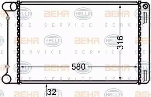 BEHR HELLA Service 8MK 376 704-641 - Radiateur, refroidissement du moteur cwaw.fr