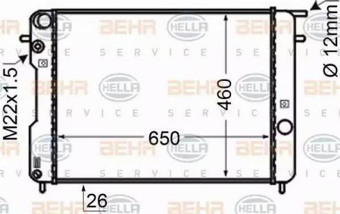 BEHR HELLA Service 8MK 376 704-751 - Radiateur, refroidissement du moteur cwaw.fr