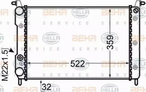 BEHR HELLA Service 8MK 376 704-784 - Radiateur, refroidissement du moteur cwaw.fr