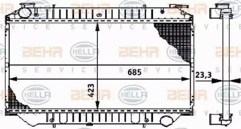 BEHR HELLA Service 8MK 376 706-441 - Radiateur, refroidissement du moteur cwaw.fr