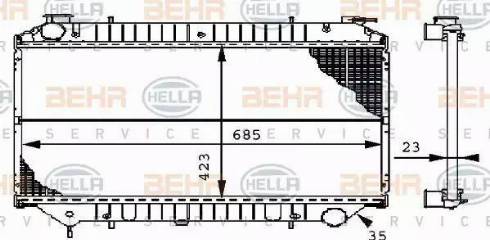 BEHR HELLA Service 8MK 376 706-421 - Radiateur, refroidissement du moteur cwaw.fr