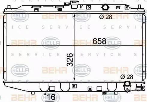 BEHR HELLA Service 8MK 376 706-681 - Radiateur, refroidissement du moteur cwaw.fr