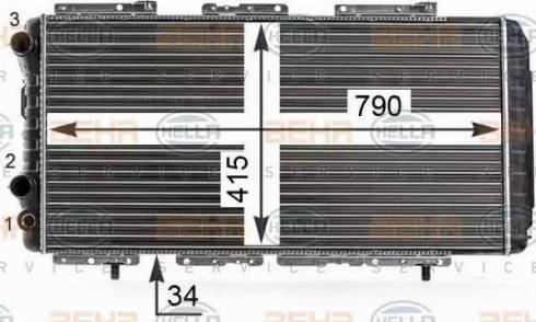 BEHR HELLA Service 8MK 376 700-564 - Radiateur, refroidissement du moteur cwaw.fr