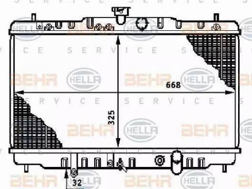 BEHR HELLA Service 8MK 376 708-571 - Radiateur, refroidissement du moteur cwaw.fr