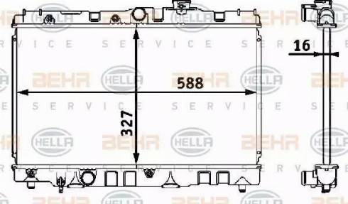 BEHR HELLA Service 8MK 376 708-101 - Radiateur, refroidissement du moteur cwaw.fr