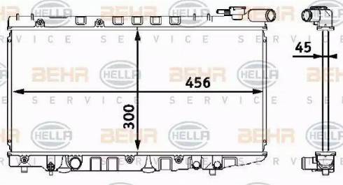 BEHR HELLA Service 8MK 376 708-351 - Radiateur, refroidissement du moteur cwaw.fr