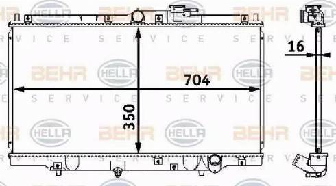 BEHR HELLA Service 8MK 376 708-261 - Radiateur, refroidissement du moteur cwaw.fr