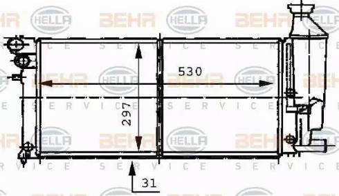 BEHR HELLA Service 8MK 376 707-081 - Radiateur, refroidissement du moteur cwaw.fr