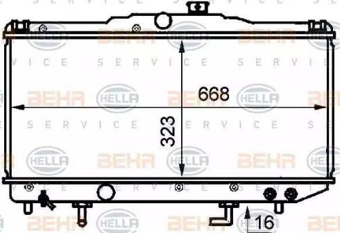 BEHR HELLA Service 8MK 376 707-711 - Radiateur, refroidissement du moteur cwaw.fr