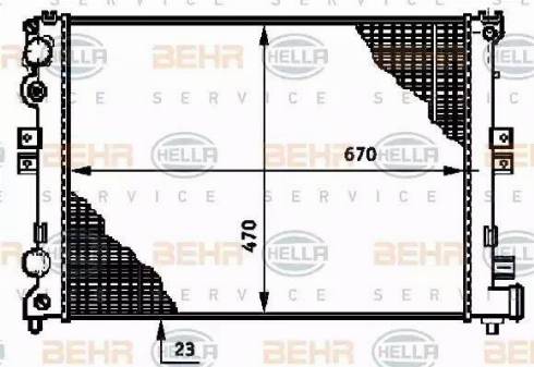 BEHR HELLA Service 8MK 376 719-474 - Radiateur, refroidissement du moteur cwaw.fr