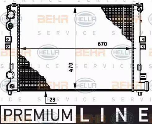 BEHR HELLA Service 8MK 376 719-471 - Radiateur, refroidissement du moteur cwaw.fr