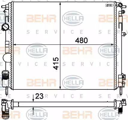 BEHR HELLA Service 8MK 376 719-691 - Radiateur, refroidissement du moteur cwaw.fr