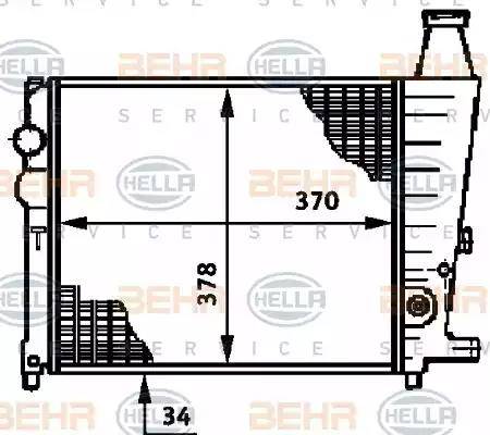 BEHR HELLA Service 8MK 376 719-391 - Radiateur, refroidissement du moteur cwaw.fr