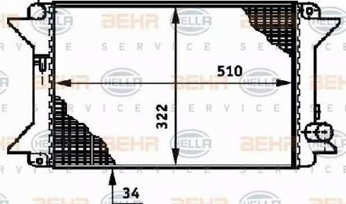 BEHR HELLA Service 8MK 376 719-371 - Radiateur, refroidissement du moteur cwaw.fr
