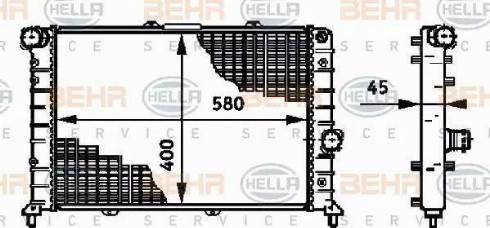 BEHR HELLA Service 8MK 376 719-261 - Radiateur, refroidissement du moteur cwaw.fr