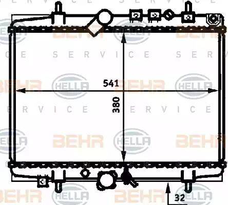 BEHR HELLA Service 8MK 376 714-431 - Radiateur, refroidissement du moteur cwaw.fr