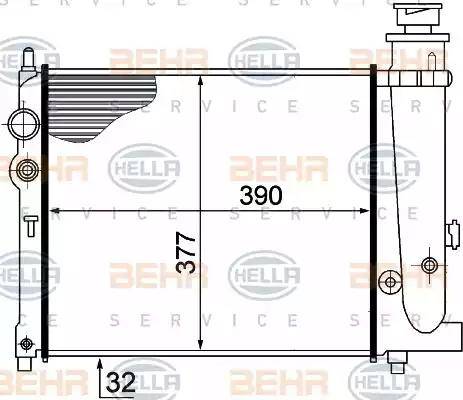 BEHR HELLA Service 8MK 376 715-391 - Radiateur, refroidissement du moteur cwaw.fr