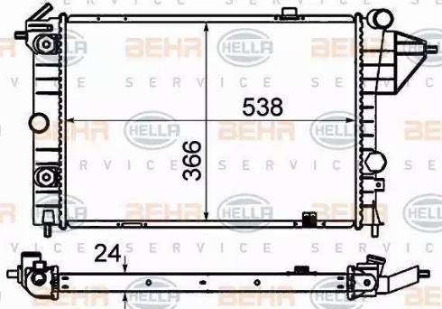 BEHR HELLA Service 8MK 376 715-731 - Radiateur, refroidissement du moteur cwaw.fr