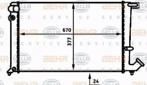 BEHR HELLA Service 8MK 376 716-591 - Radiateur, refroidissement du moteur cwaw.fr