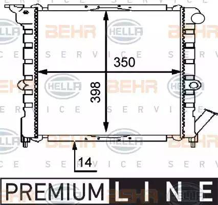 BEHR HELLA Service 8MK 376 716-061 - Radiateur, refroidissement du moteur cwaw.fr