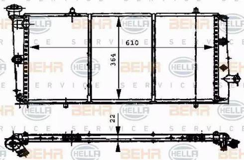 BEHR HELLA Service 8MK 376 716-001 - Radiateur, refroidissement du moteur cwaw.fr