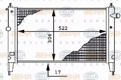 BEHR HELLA Service 8MK 376 716-071 - Radiateur, refroidissement du moteur cwaw.fr