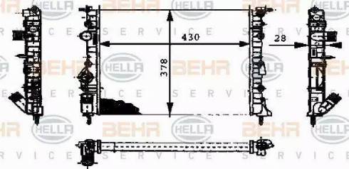 BEHR HELLA Service 8MK 376 716-164 - Radiateur, refroidissement du moteur cwaw.fr