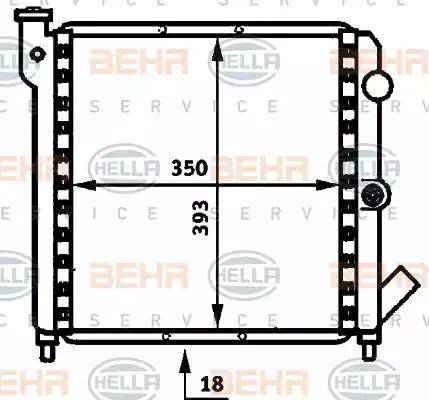 BEHR HELLA Service 8MK 376 716-381 - Radiateur, refroidissement du moteur cwaw.fr