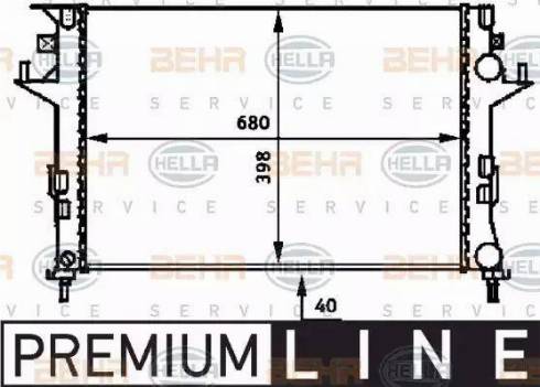 BEHR HELLA Service 8MK 376 716-291 - Radiateur, refroidissement du moteur cwaw.fr