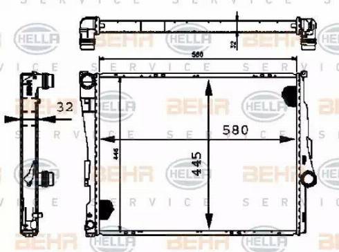 BEHR HELLA Service 8MK 376 716-244 - Radiateur, refroidissement du moteur cwaw.fr