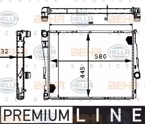 BEHR HELLA Service 8MK 376 716-271 - Radiateur, refroidissement du moteur cwaw.fr