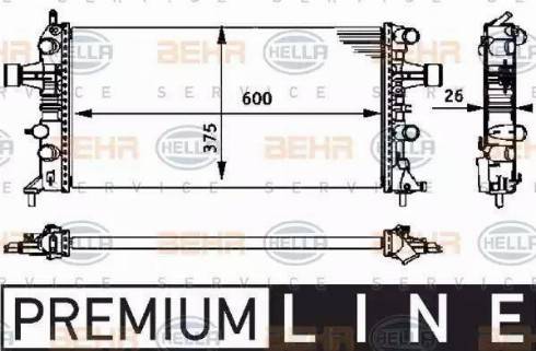 BEHR HELLA Service 8MK 376 710-661 - Radiateur, refroidissement du moteur cwaw.fr