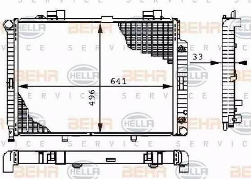 BEHR HELLA Service 8MK 376 710-231 - Radiateur, refroidissement du moteur cwaw.fr