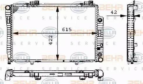 BEHR HELLA Service 8MK 376 711-194 - Radiateur, refroidissement du moteur cwaw.fr