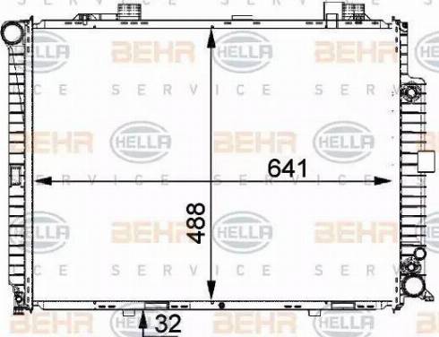 BEHR HELLA Service 8MK 376 711-154 - Radiateur, refroidissement du moteur cwaw.fr