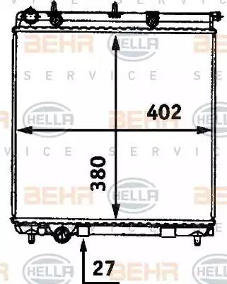 BEHR HELLA Service 8MK 376 718-641 - Radiateur, refroidissement du moteur cwaw.fr