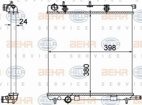 BEHR HELLA Service 8MK 376 718-625 - Radiateur, refroidissement du moteur cwaw.fr