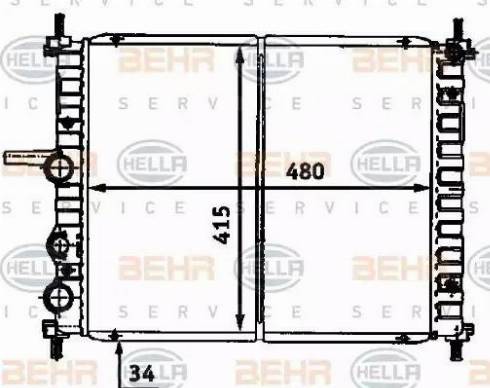 BEHR HELLA Service 8MK 376 718-191 - Radiateur, refroidissement du moteur cwaw.fr