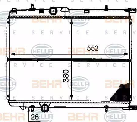 BEHR HELLA Service 8MK 376 718-151 - Radiateur, refroidissement du moteur cwaw.fr