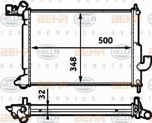 BEHR HELLA Service 8MK 376 718-721 - Radiateur, refroidissement du moteur cwaw.fr