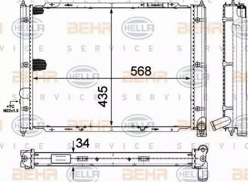 BEHR HELLA Service 8MK 376 713-634 - Radiateur, refroidissement du moteur cwaw.fr