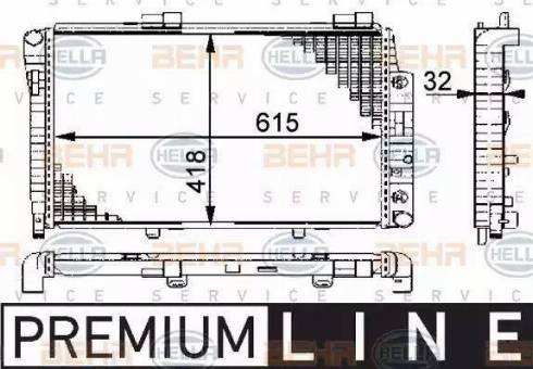 BEHR HELLA Service 8MK 376 712-021 - Radiateur, refroidissement du moteur cwaw.fr